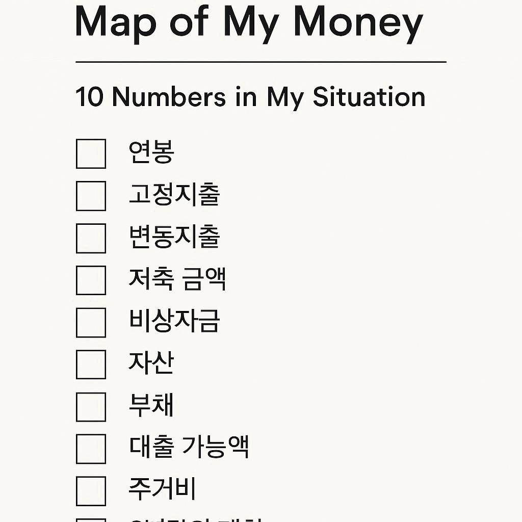 직장인 부동산 공부 시작을 위한 내 상황 숫자 10개 체크리스트