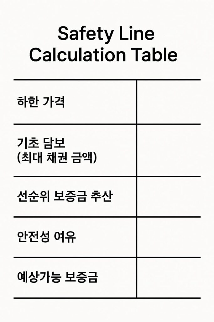 전세 보증금 안전선 계산표 템플릿