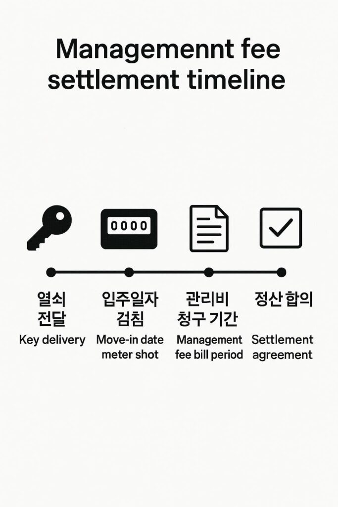 입주일 관리비 정산 기준 타임라인