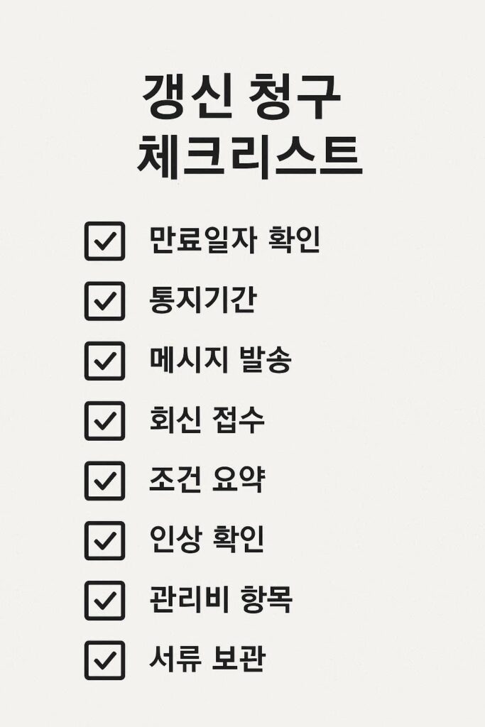 계약갱신청구권 행사 체크리스트 8가지