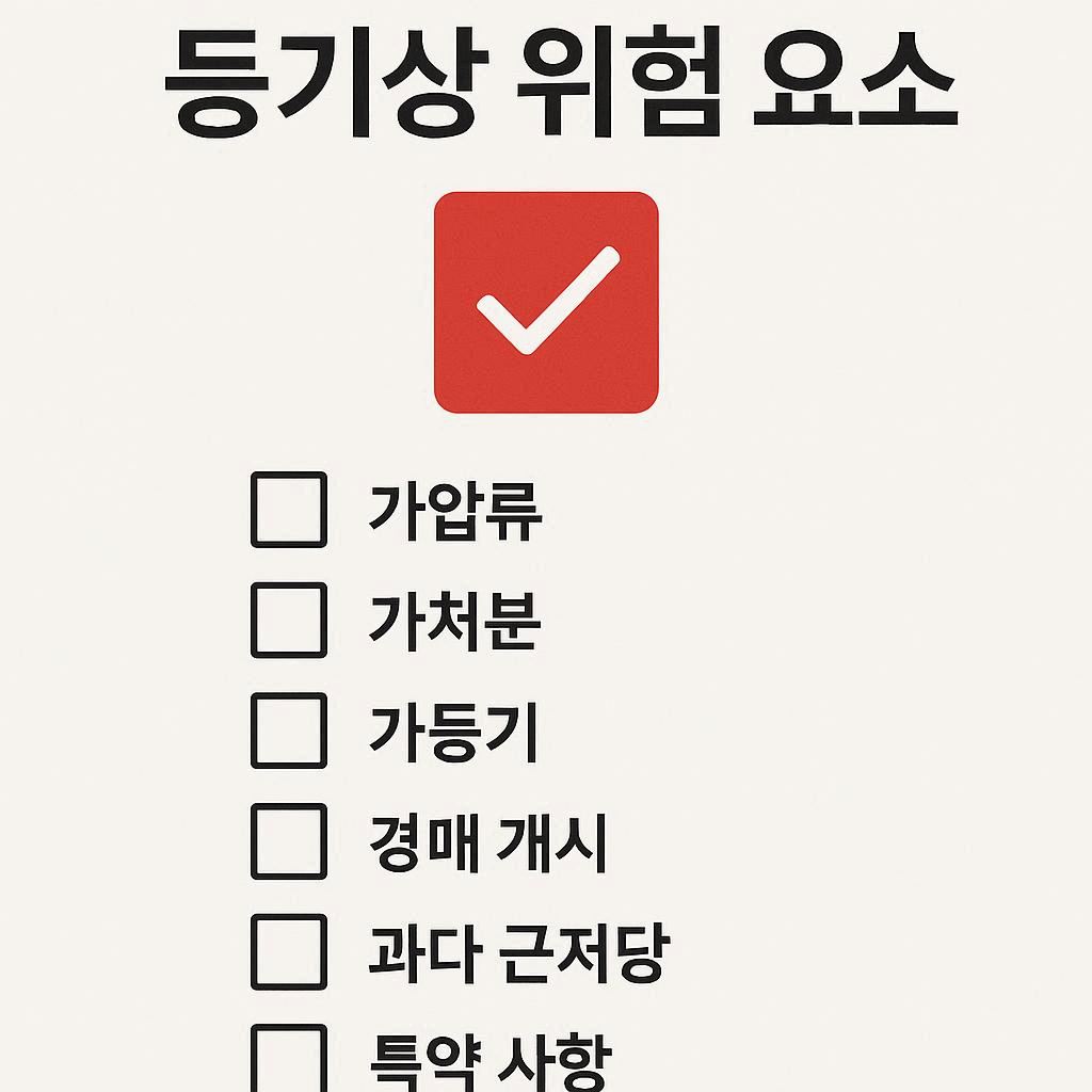 등기부등본 위험 신호 빨간 깃발 체크리스트