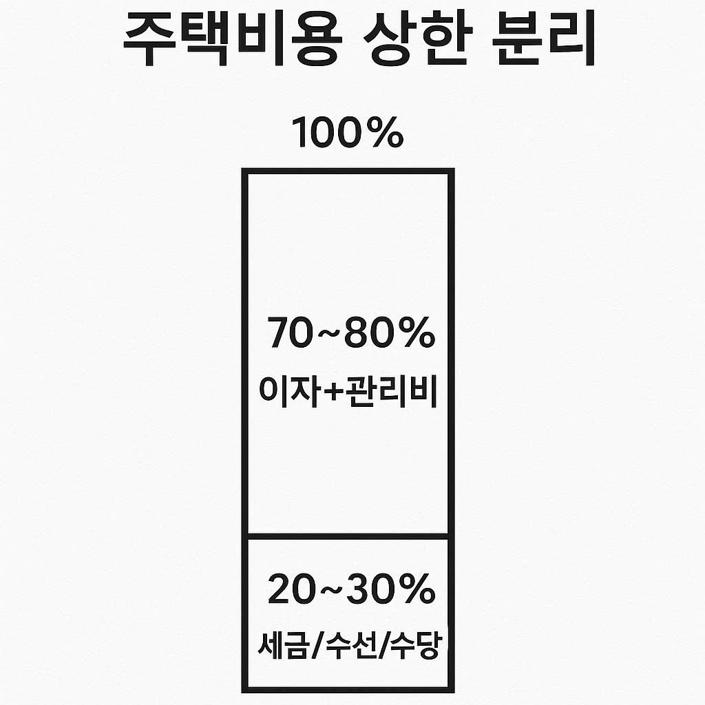 월 주거비 상한선에서 이자 상한선을 분리하는 방법
