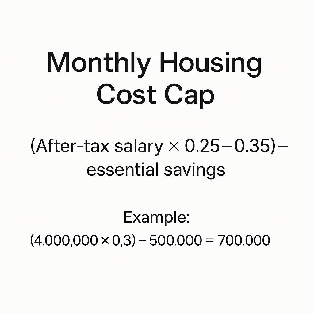 월급 기준 월 주거비 상한선 계산 공식