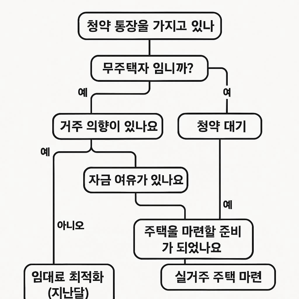 청약 할지 말지 결정 흐름도와 대안 플랜