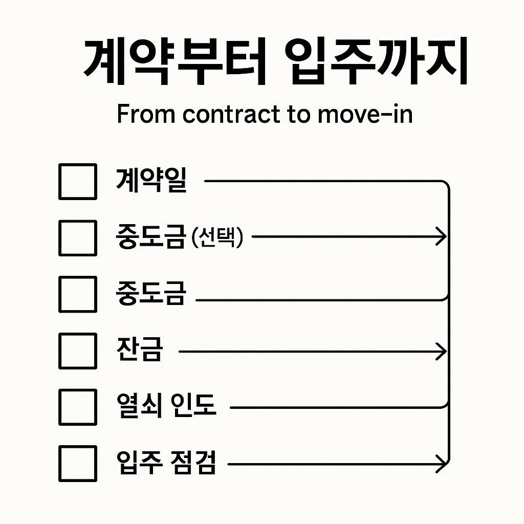 전월세 계약부터 입주까지 일정 타임라인